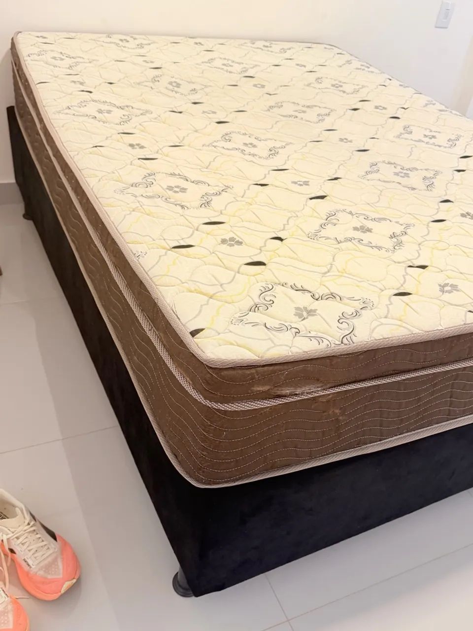Cama Box de casal com colchão Ortobom - Foto 3