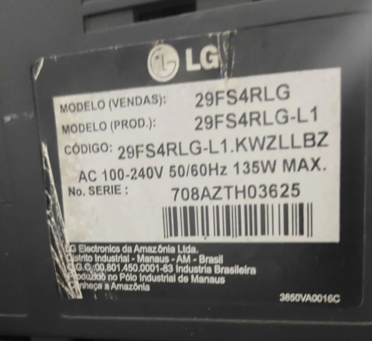 TV LG 29 CRT - Retro Gaming (PS1/PS2/Wii) + Componente | Imagem Top - Foto 3