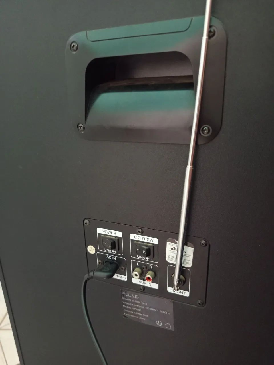 Caixa de som super torre pulse PS1000, potência 4000W RMS.  - Foto 3