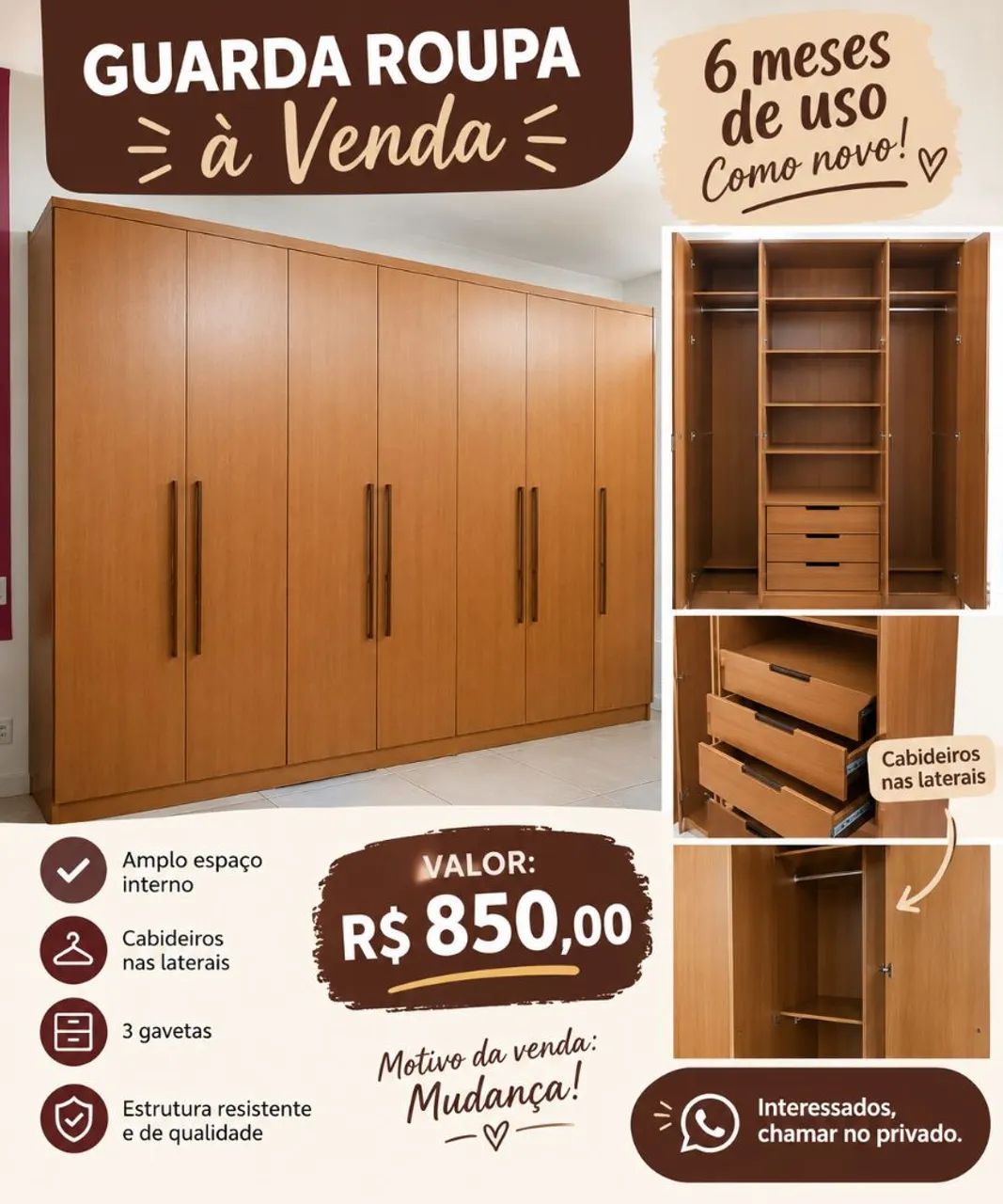 Guarda roupa de casal 