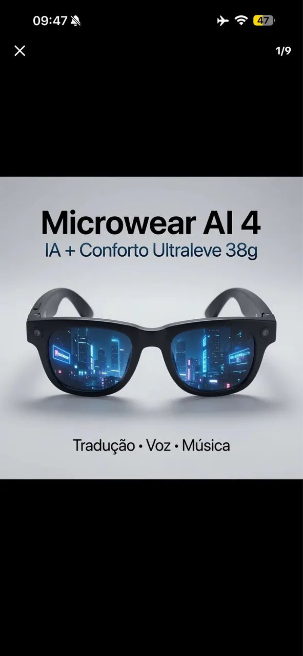 Óculos para gravação com tradução automática  - Foto 2