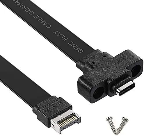 Cabo De Extensão Usb 3.1 Do Painel Frontal E Para C - Foto 2