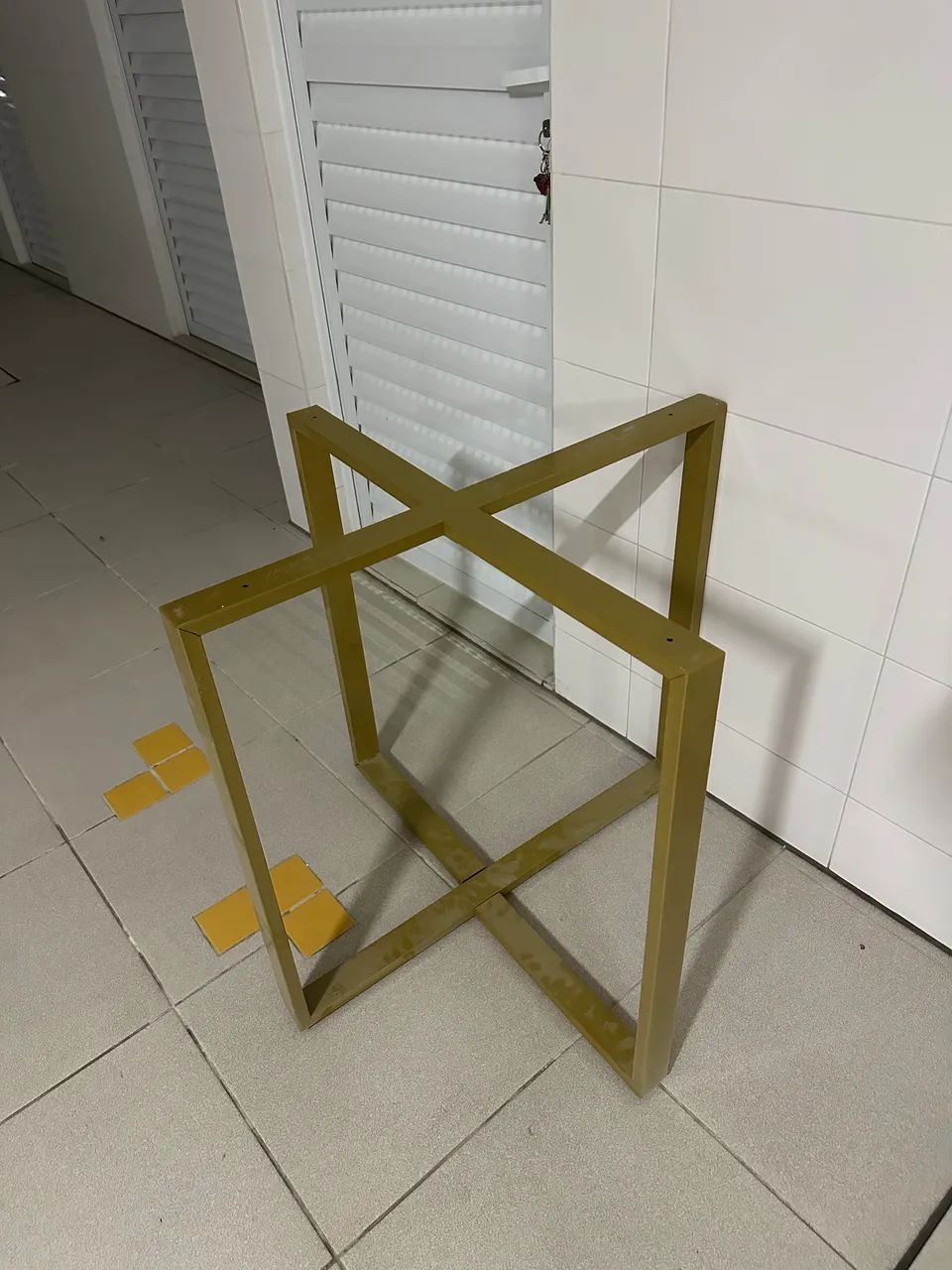 Base de Mesa Moderno Aço Dourado 150cm - Foto 3