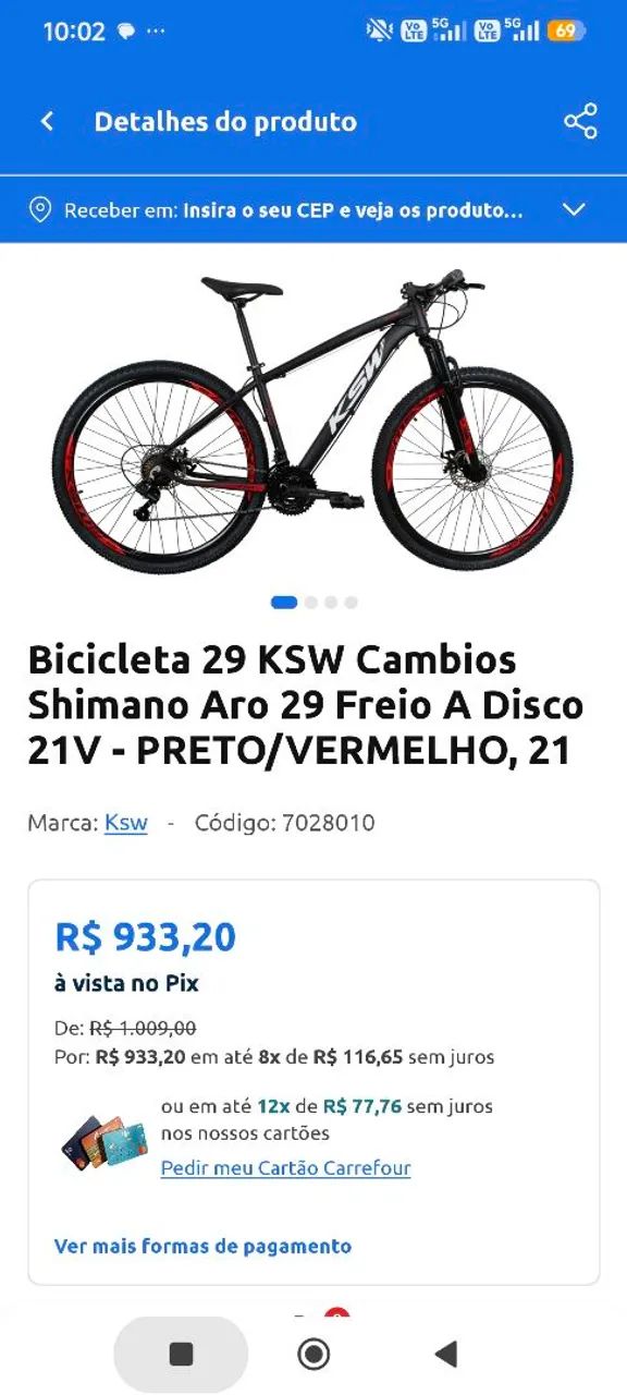 Bicicleta KSW Aro 29 Shimano (NOVA) - Foto 3