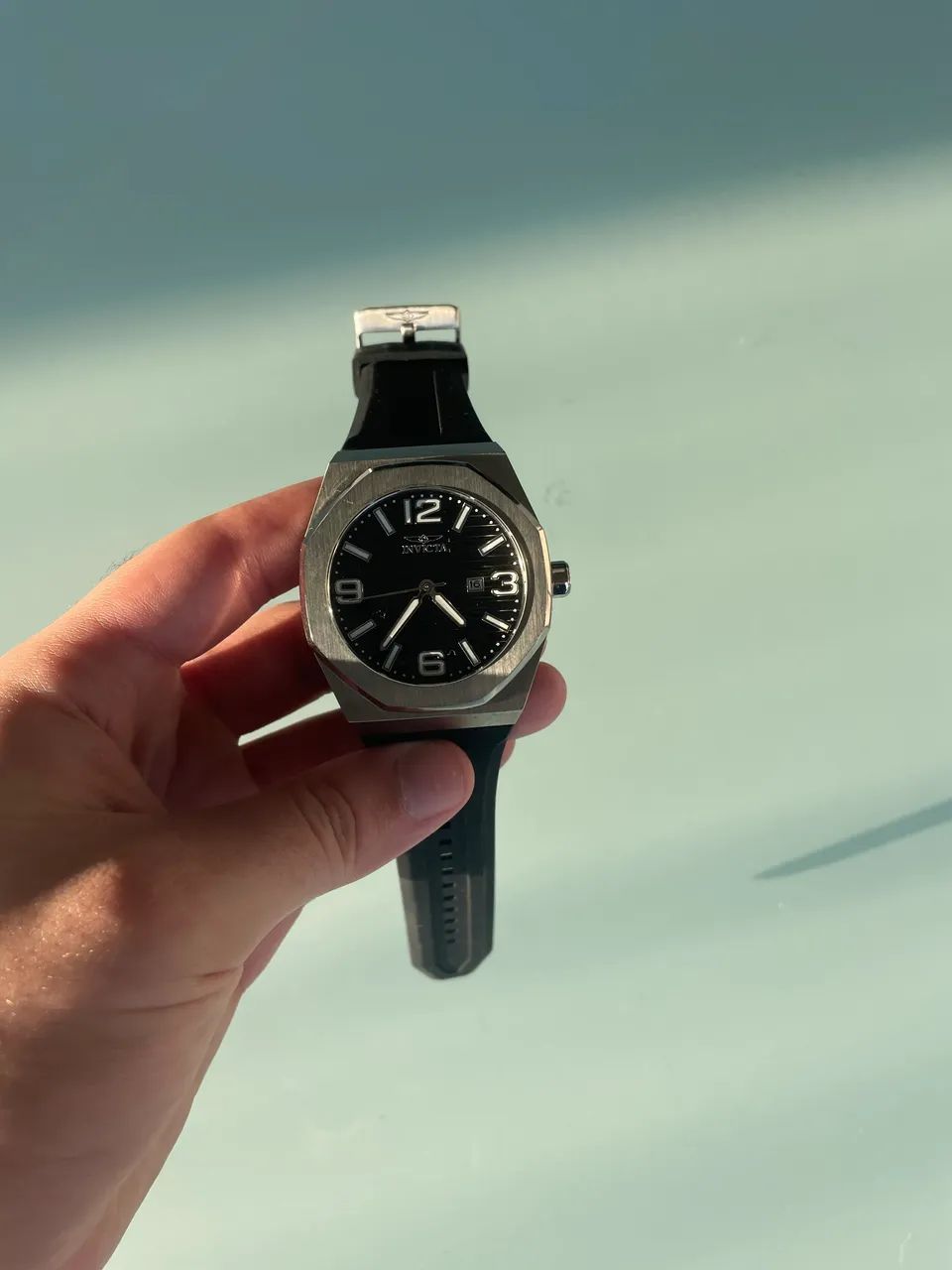 Invicta Octagonal (pulseira de borracha)  