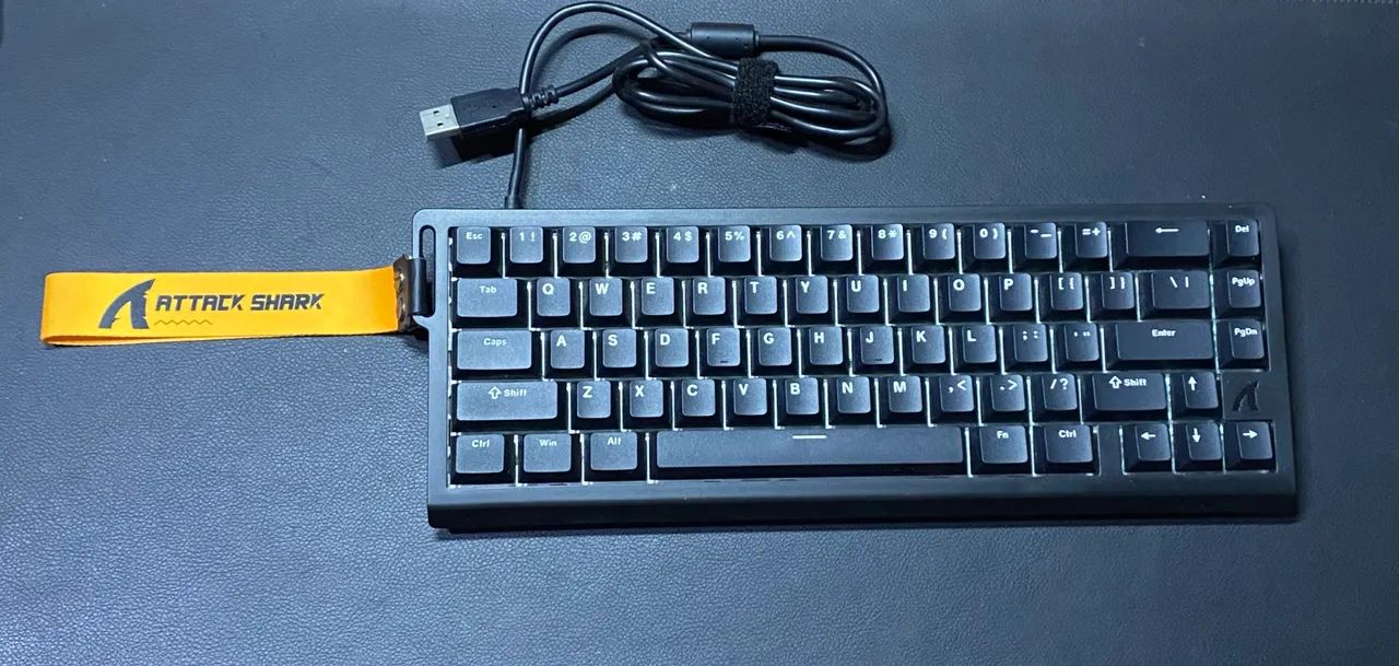 Teclado Attack Shark X68he Mecânico Rgb Magnetic - Switch