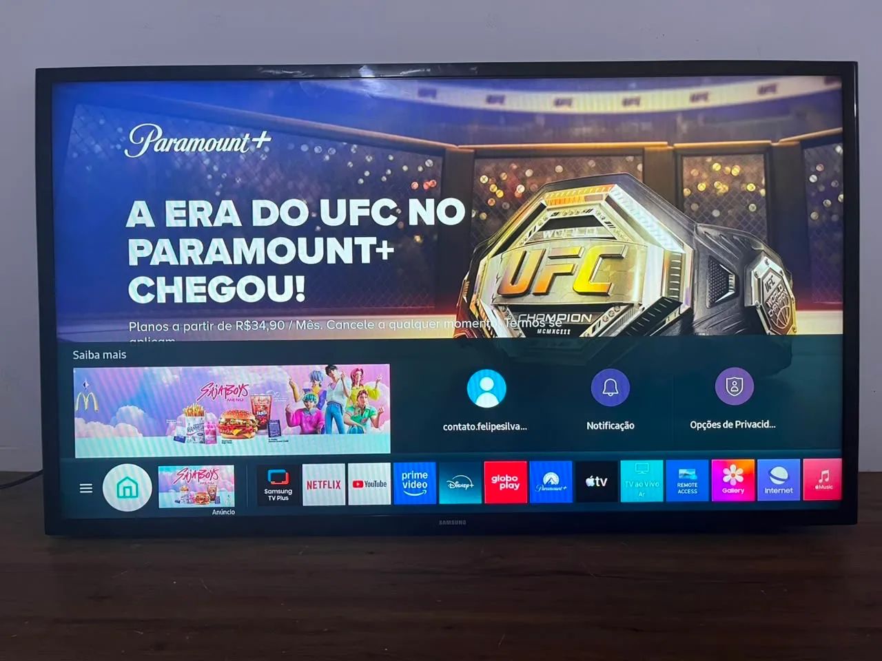 Tv smart 40 polegadas Samsung tizen