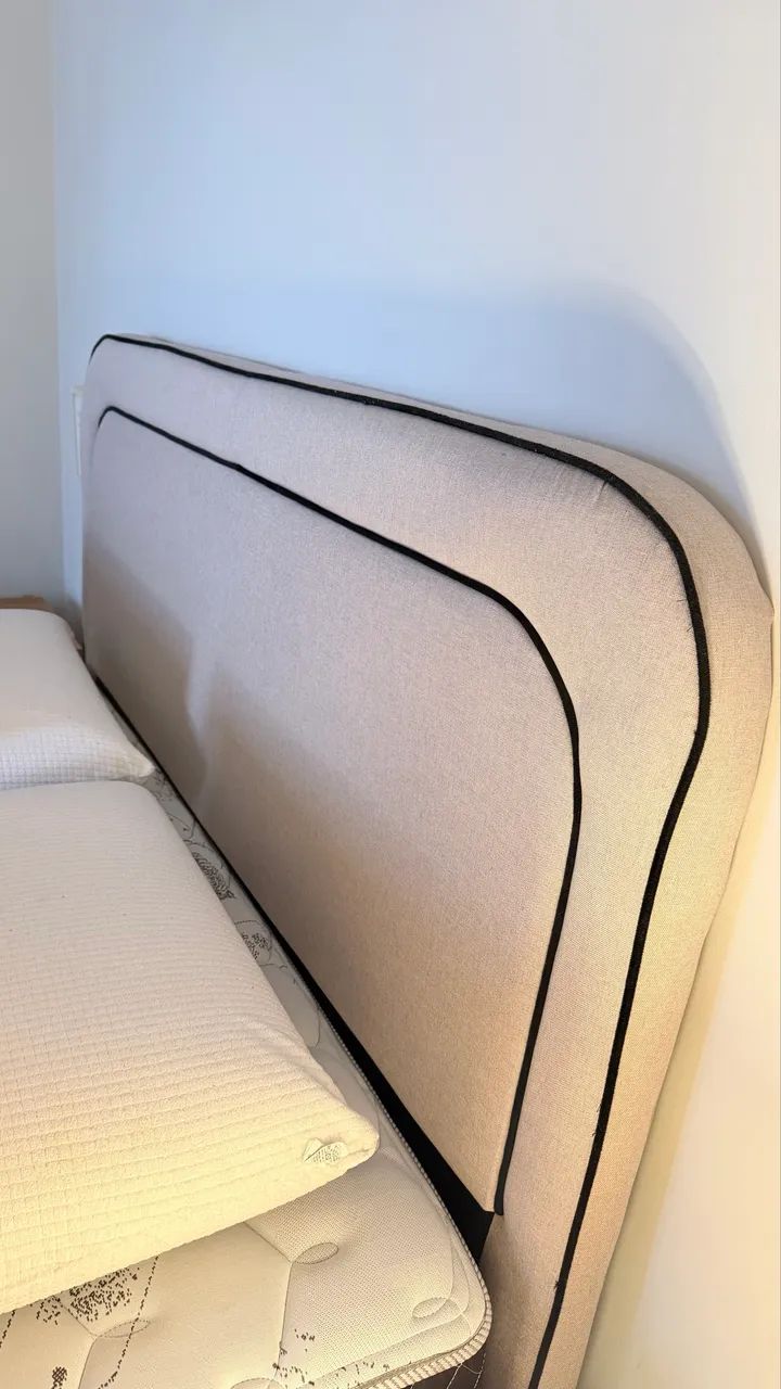 Cama Box Queen com Cabeceira e 4 Travesseiros - Foto 4
