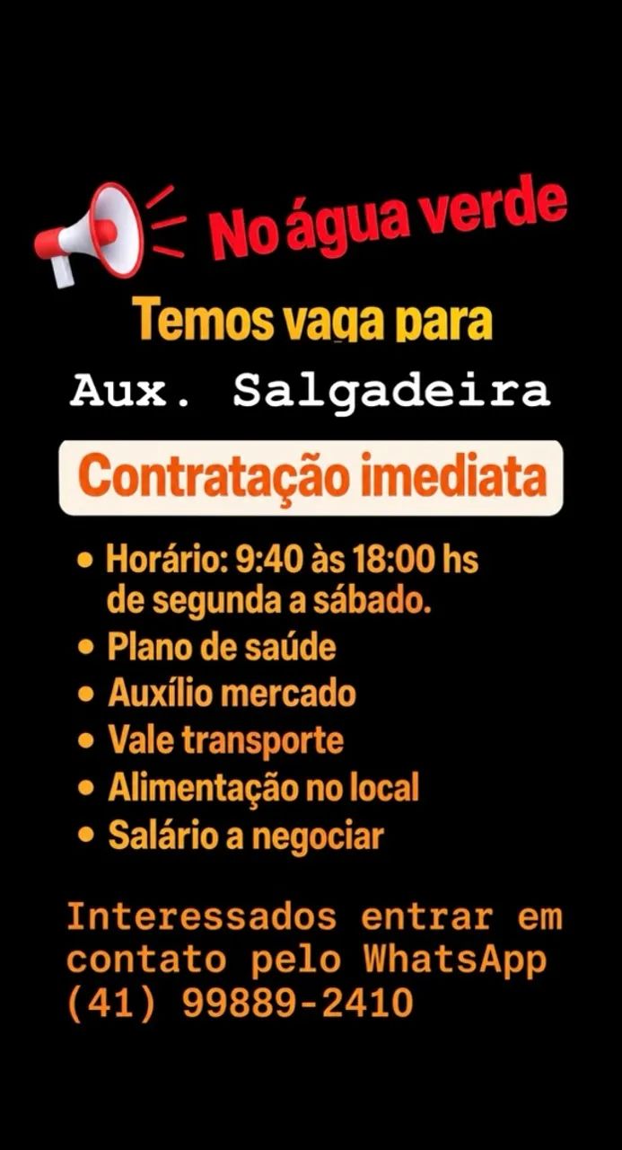 Aux. salgadeira 