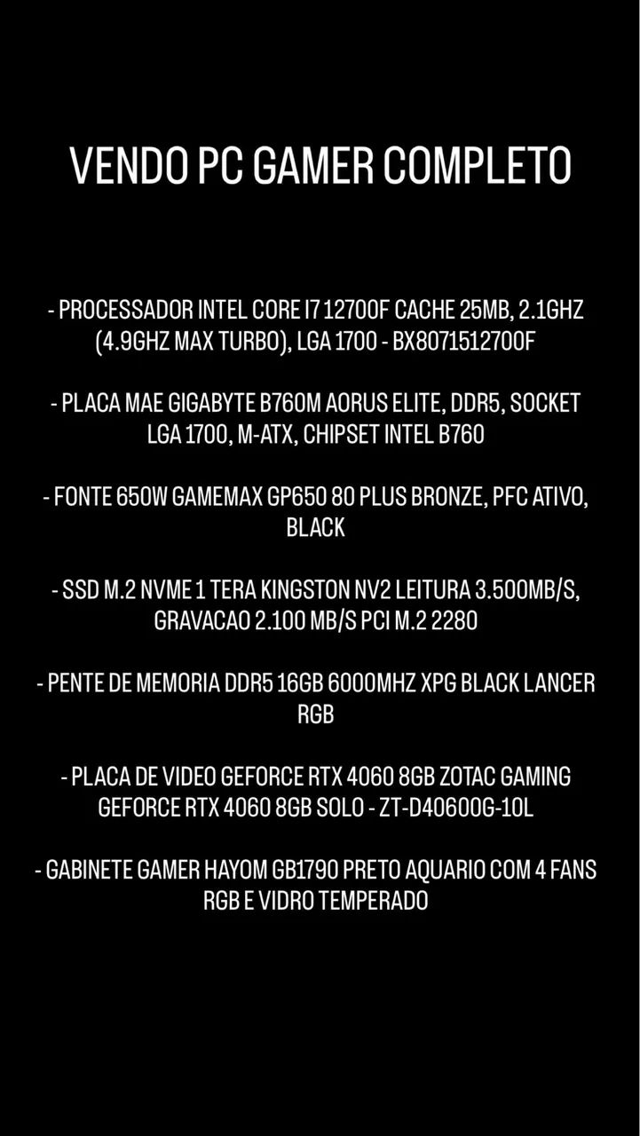 PC GAMER - SEM VIDRO LATERAL - PREÇO NEGOCIÁVEL  - Foto 3