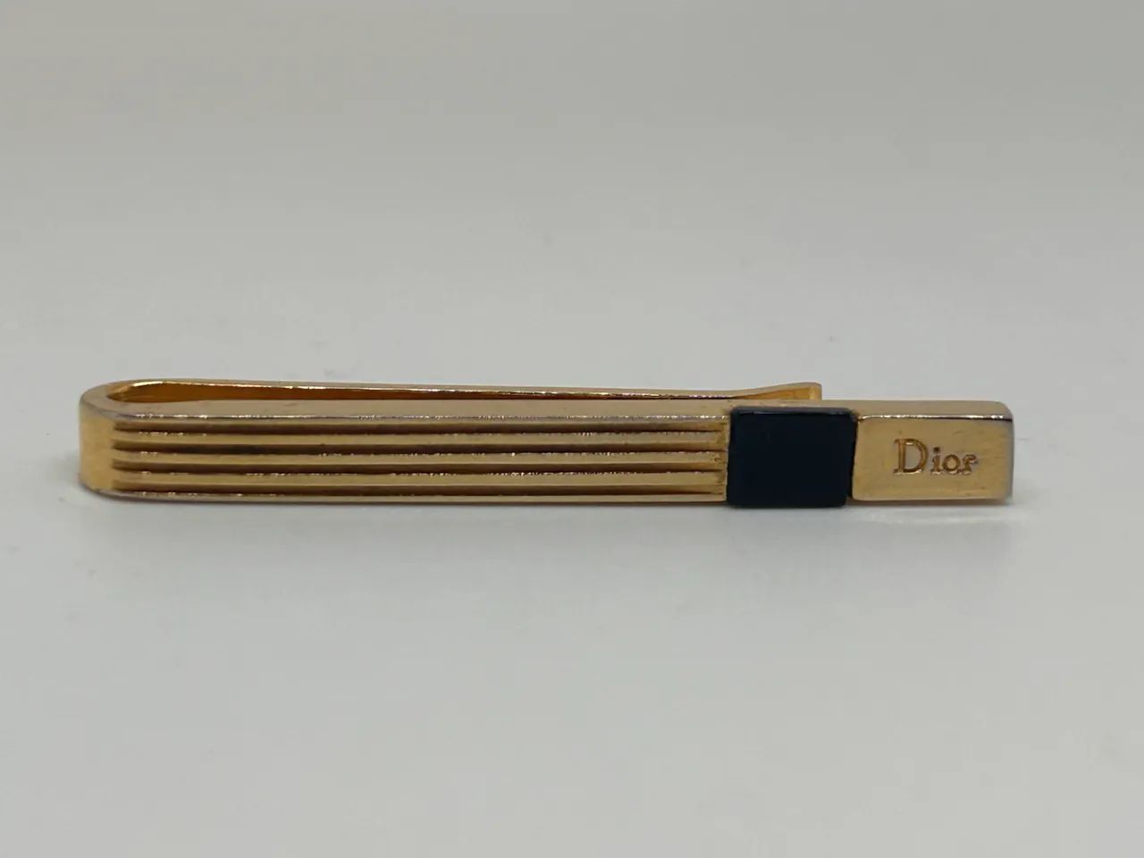 prendedor de gravata dior dourado vintage