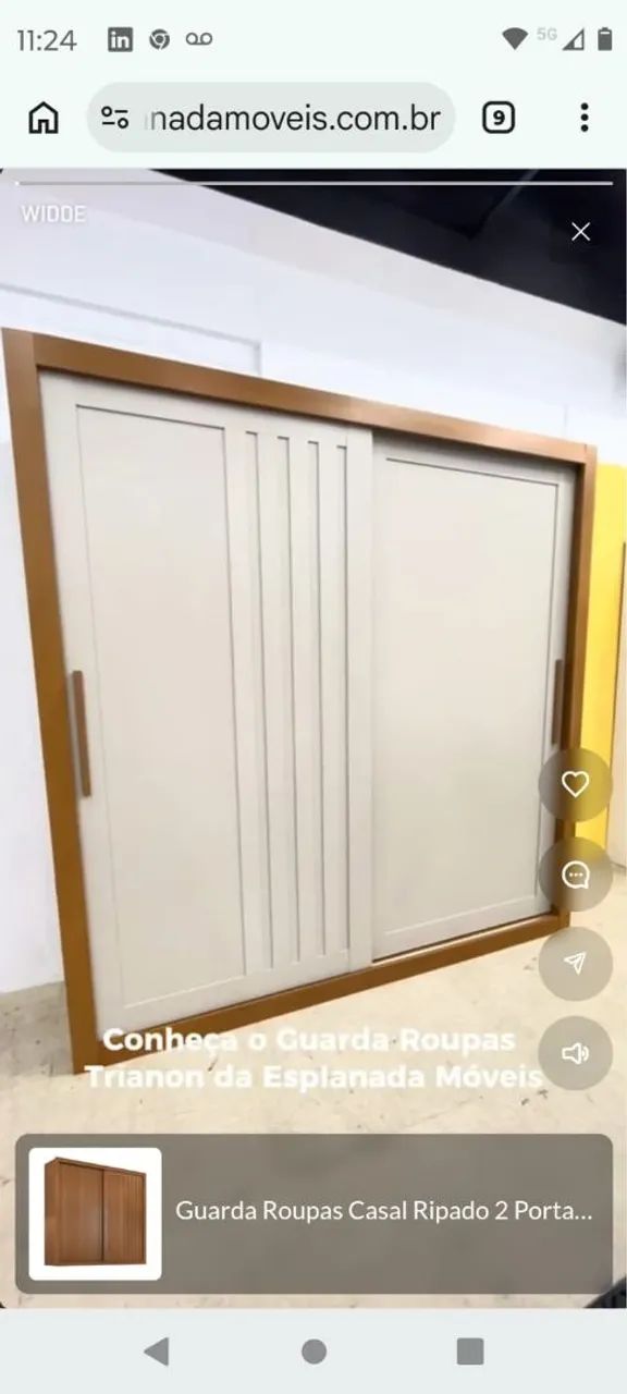 Guarda roupa desmontado 