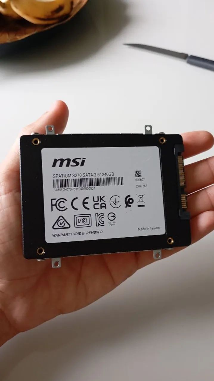 SSD MSI 240GB SATA - Rápido e em perfeito estado - Foto 2