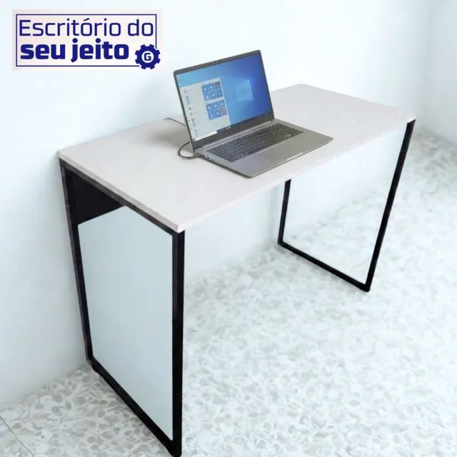 Escrivaninha 1m NOVA Mesa Industrial Multiuso para Notebook Computado de Escritório Estudo - Foto 2