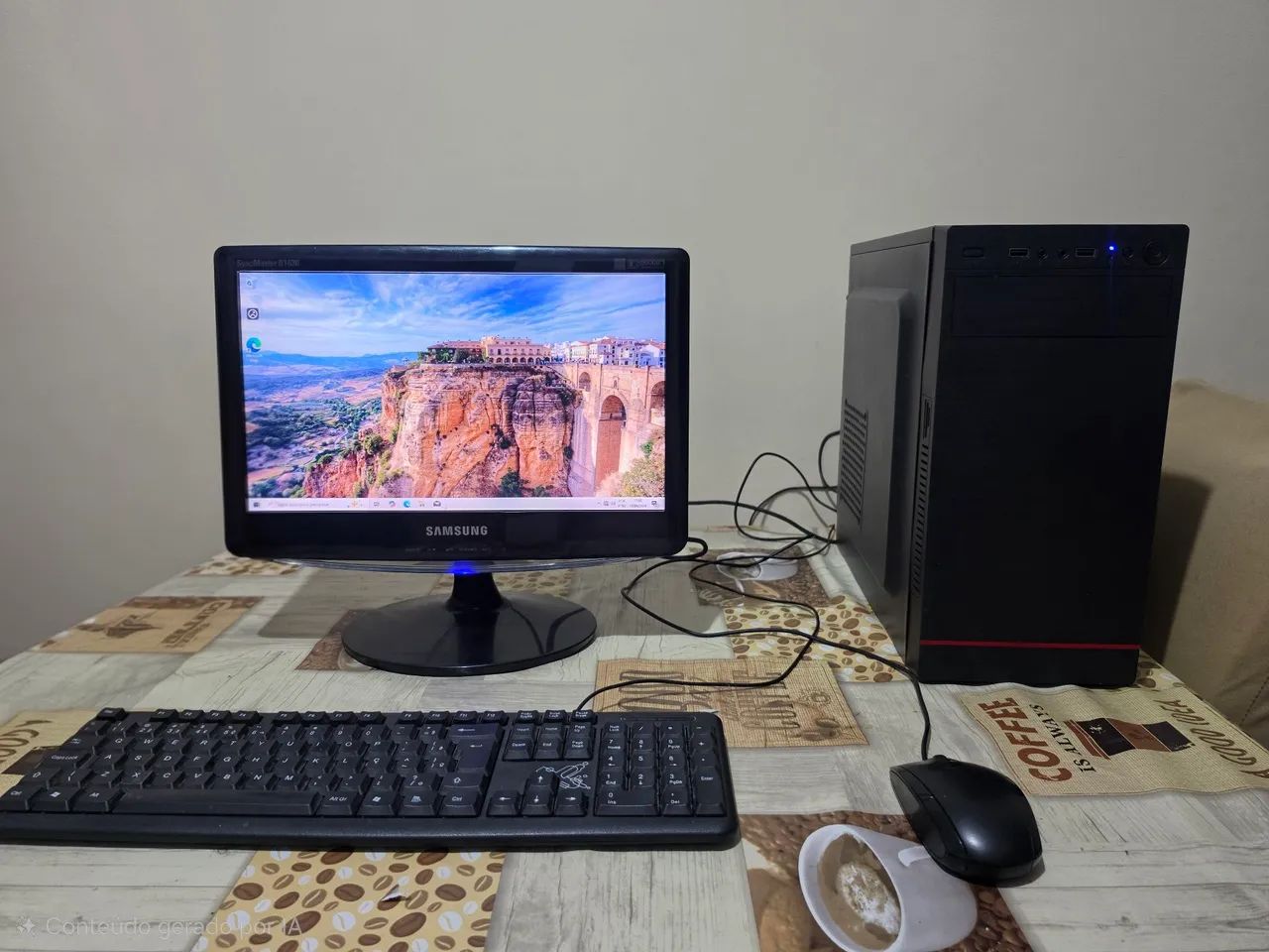 PC I3 COMPLETO COM 8GB DE RAM E MONITOR