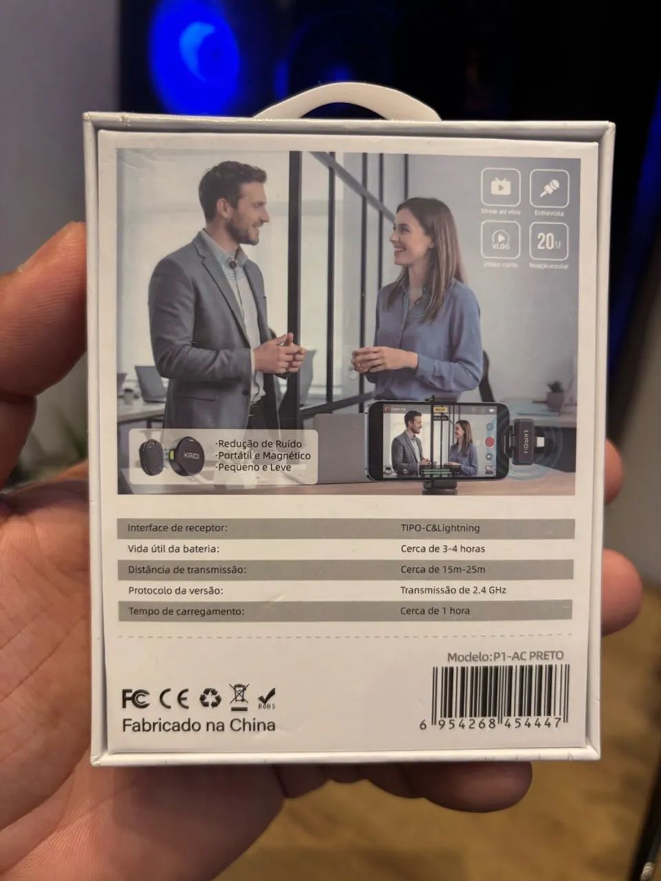 Microfone de lapela compatível com Android e iPhone  - Foto 2