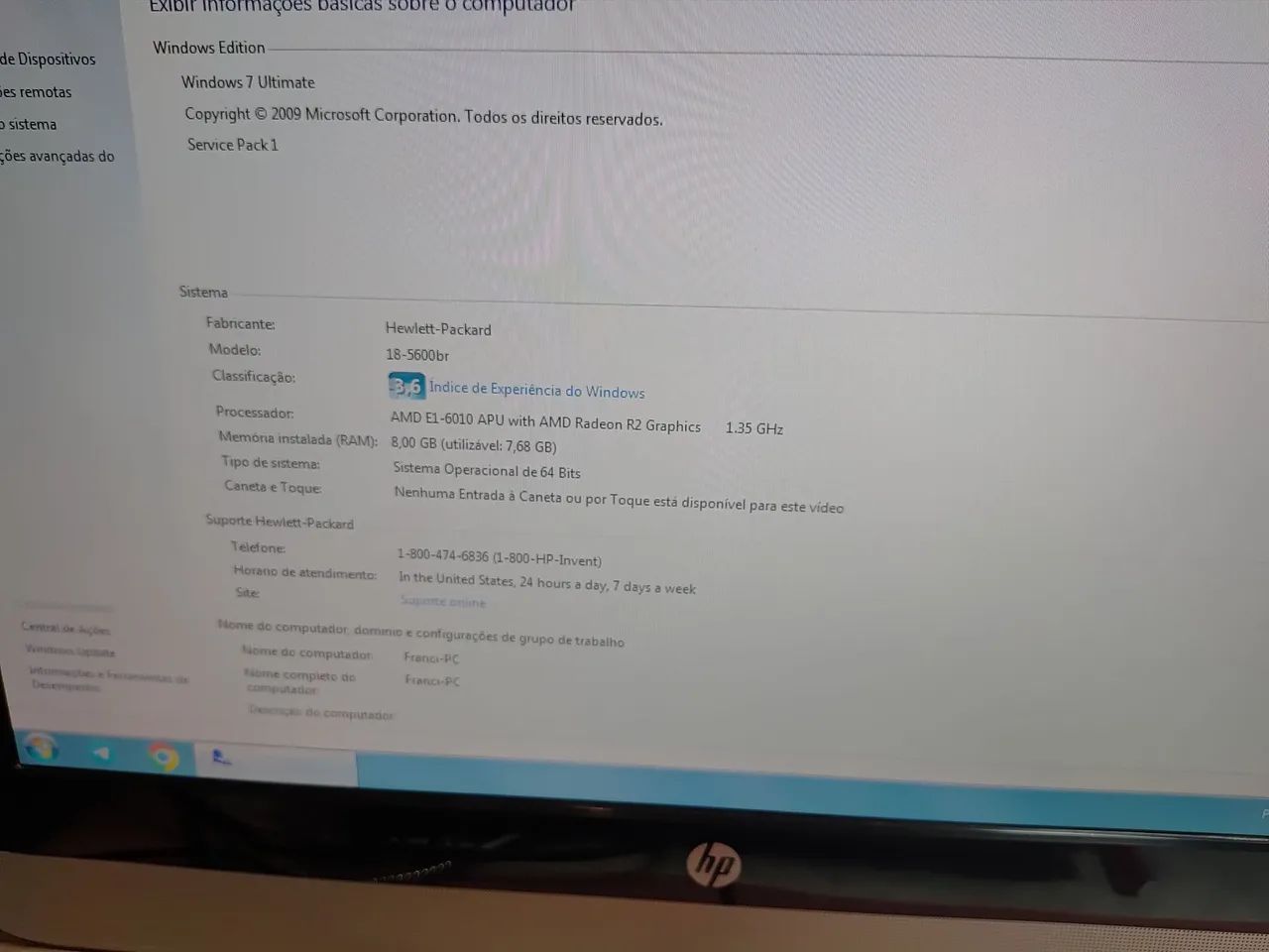 Computador de mesa integrado HP  - Foto 5