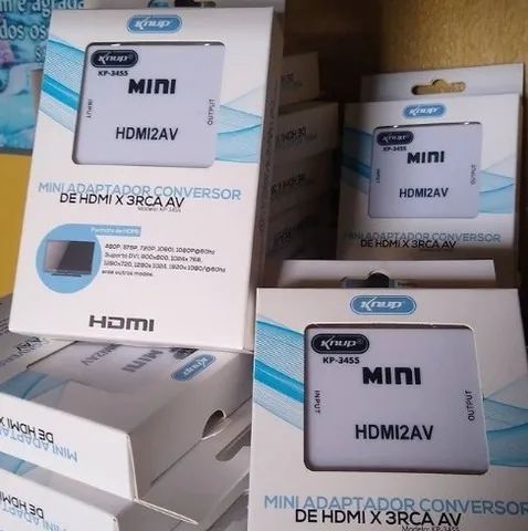 Adaptador para conversão Hdmi para AV Rca