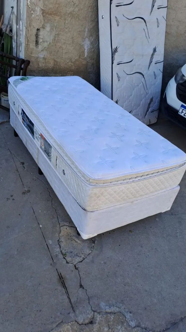 Cama Box Com Colchao solteiro - Aceito Oferta - Foto 2