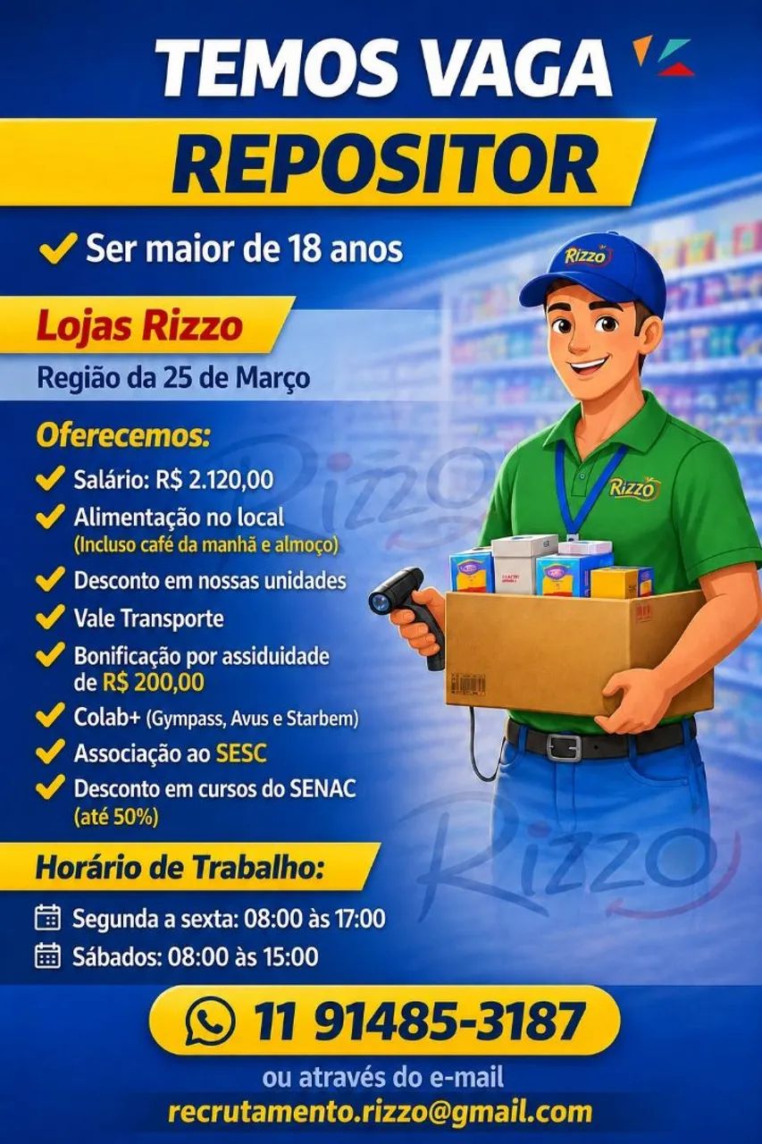 VAGAS - LOJAS RIZZO - Foto 4