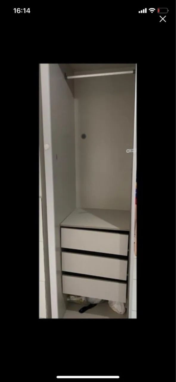 Guarda-roupa branco 2 portas de correr e 2 gavetas - Foto 2