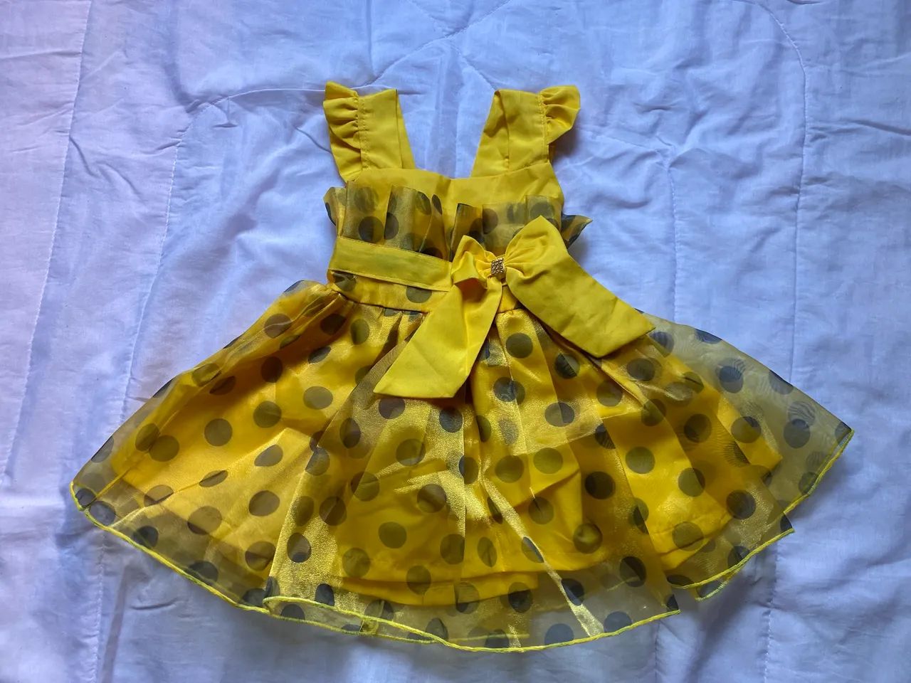 Lote 4 vestidos bebê menina 6 meses a 1 ano  - Foto 2