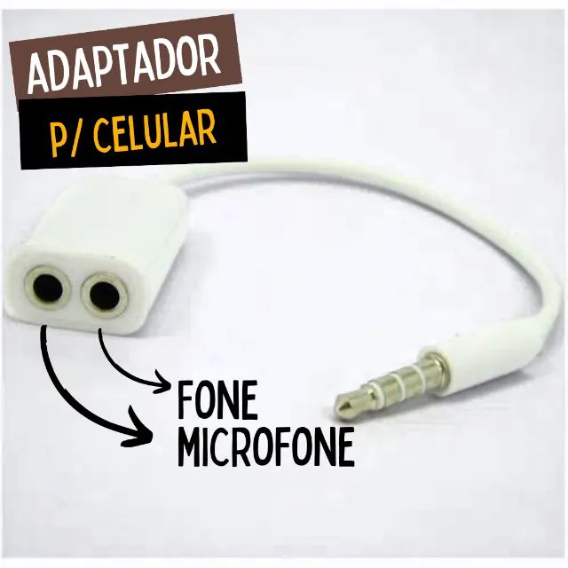 Cabo Adaptador P2 Para Fone e Microfone _ EL115 - Foto 3