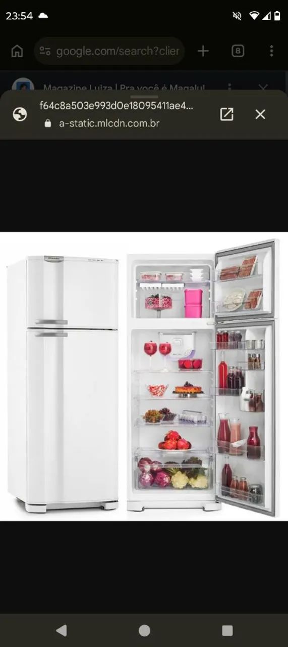 Geladeira Eletrolux defrost 462 litros duplex