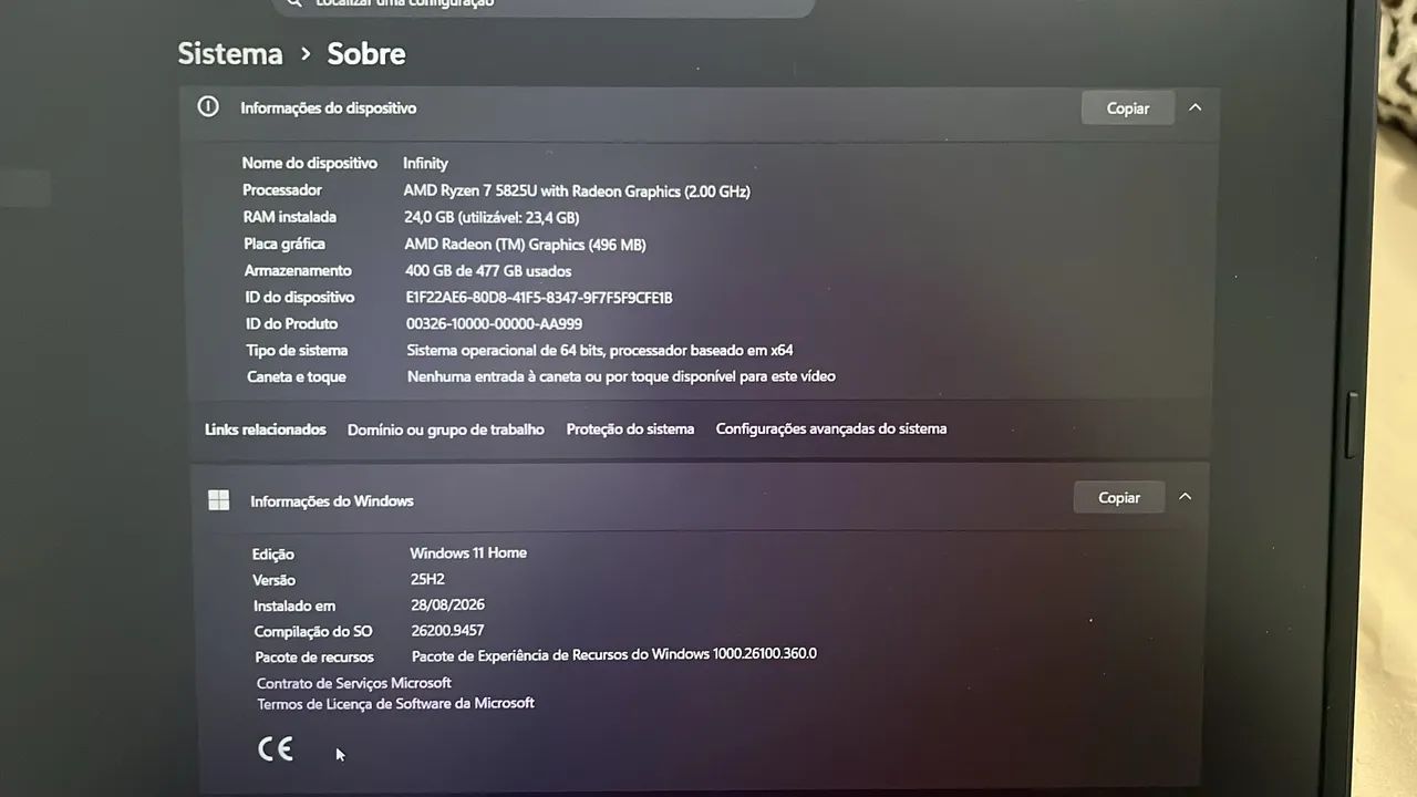 Notebook c/memória ram 24gb novinho  - Foto 5