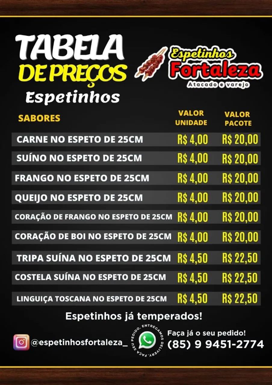 Espetinhos Revenda 