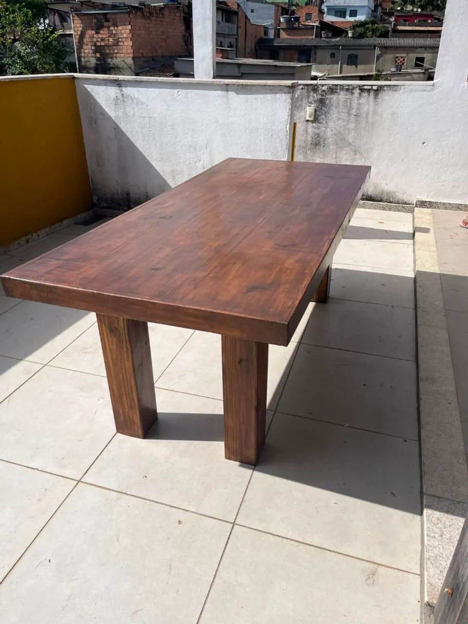 Mesa de madeira com banco  - Foto 3