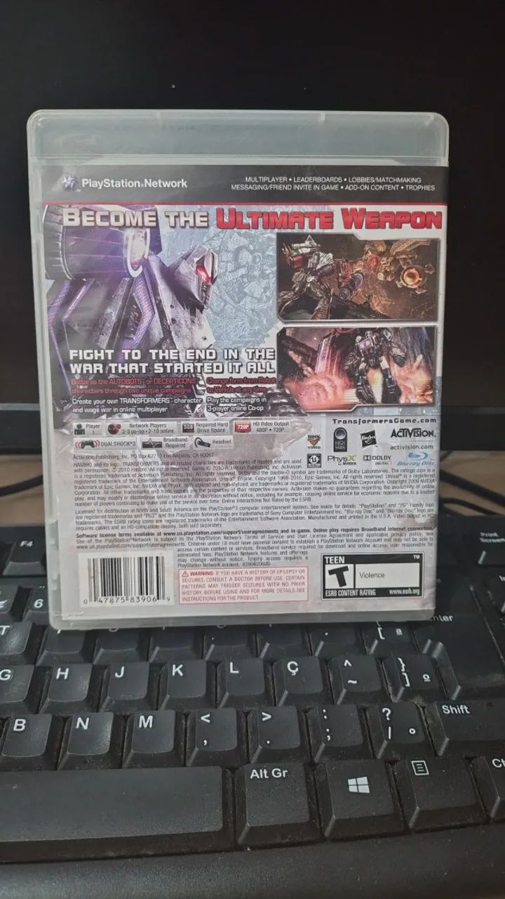 Transformers War for Cybertron PS3 Completo com manual - Raro - Foto 2