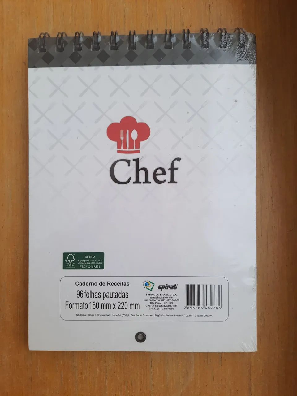 Caderno de anotação de receitas