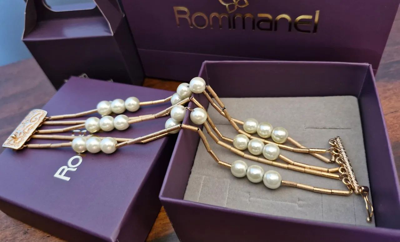 NOVA Semijoia Rommanel Pulseira banhada Ouro 18k - Original - Foto 2