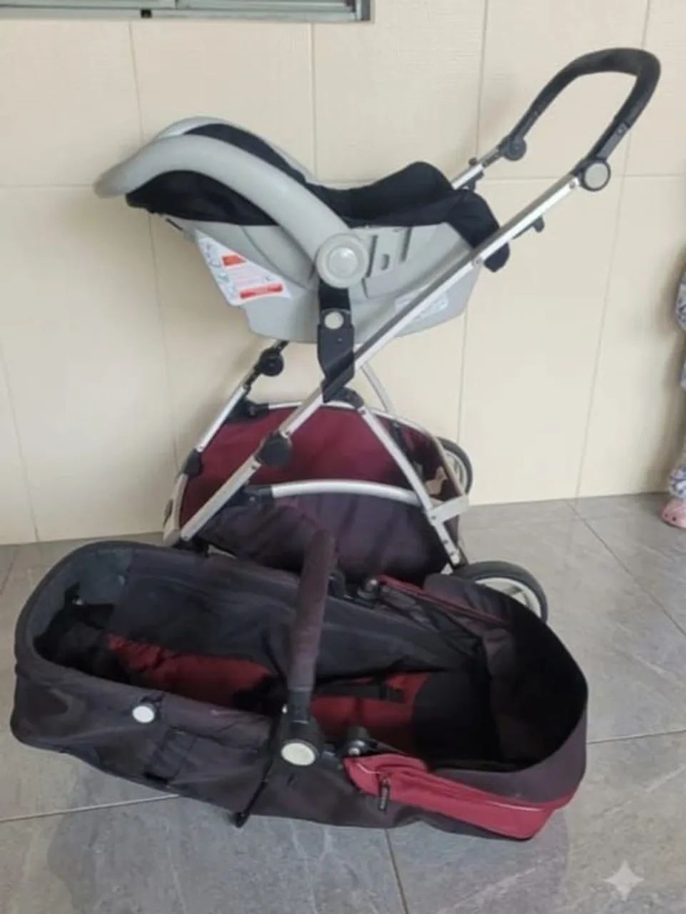 Carrinho de bebe moises Dzieco com bebe conforto  - Foto 2