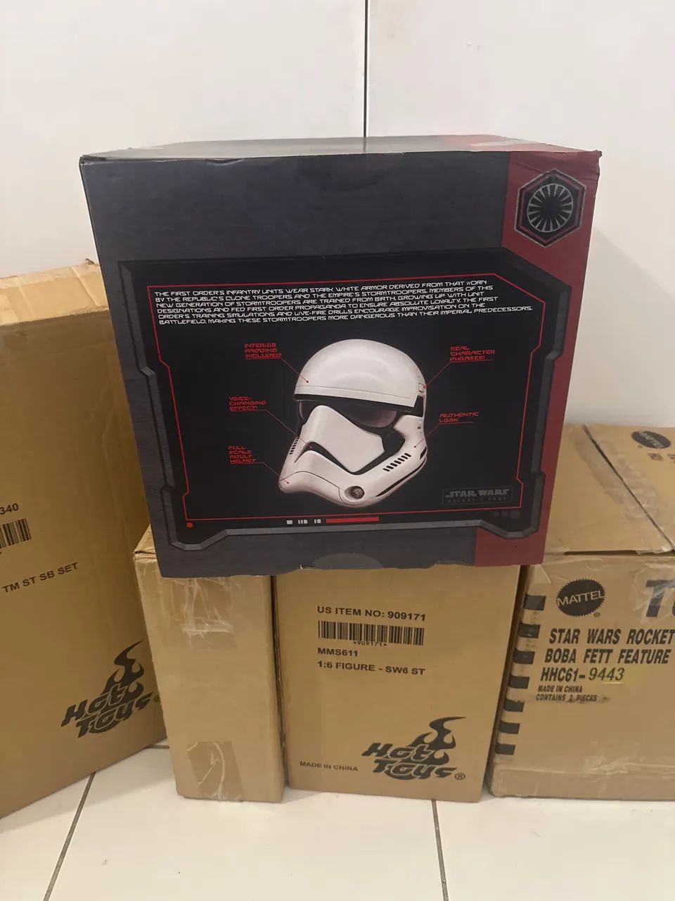 Star wars capacete tamanho real eletrônico first order  - Foto 3