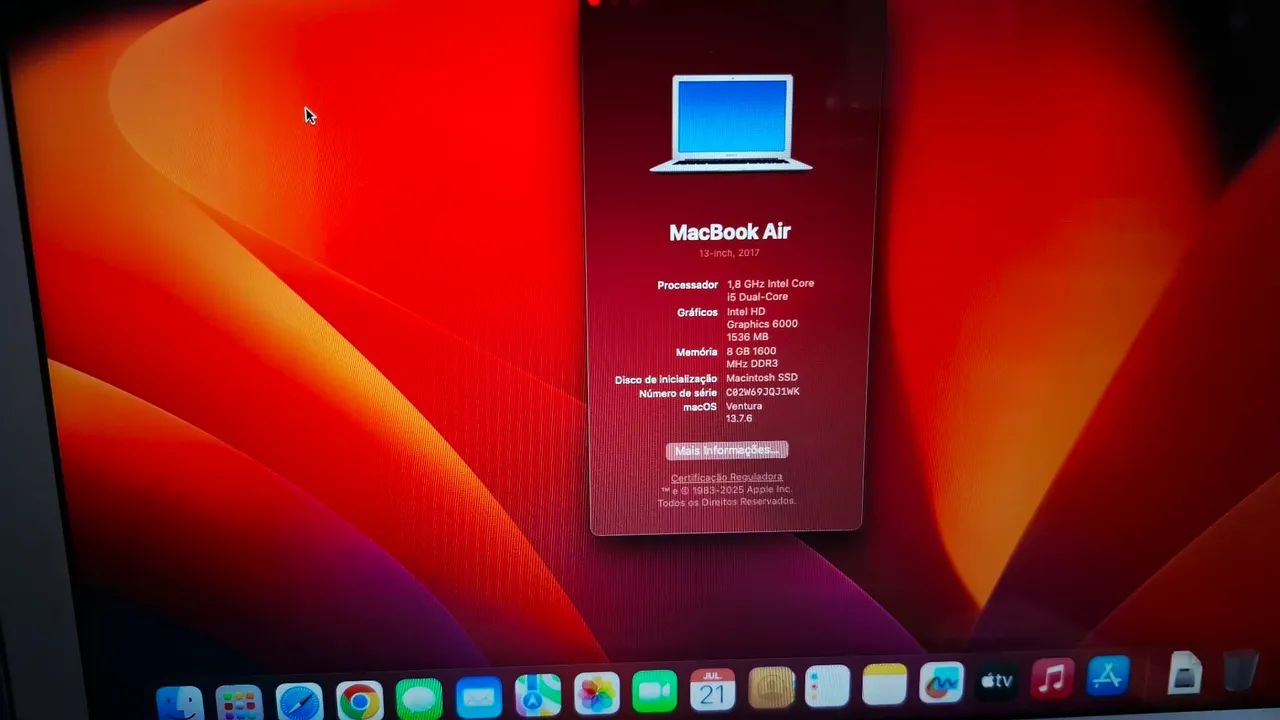 MACBOOK AIR A1466 2O17 - Foto 3