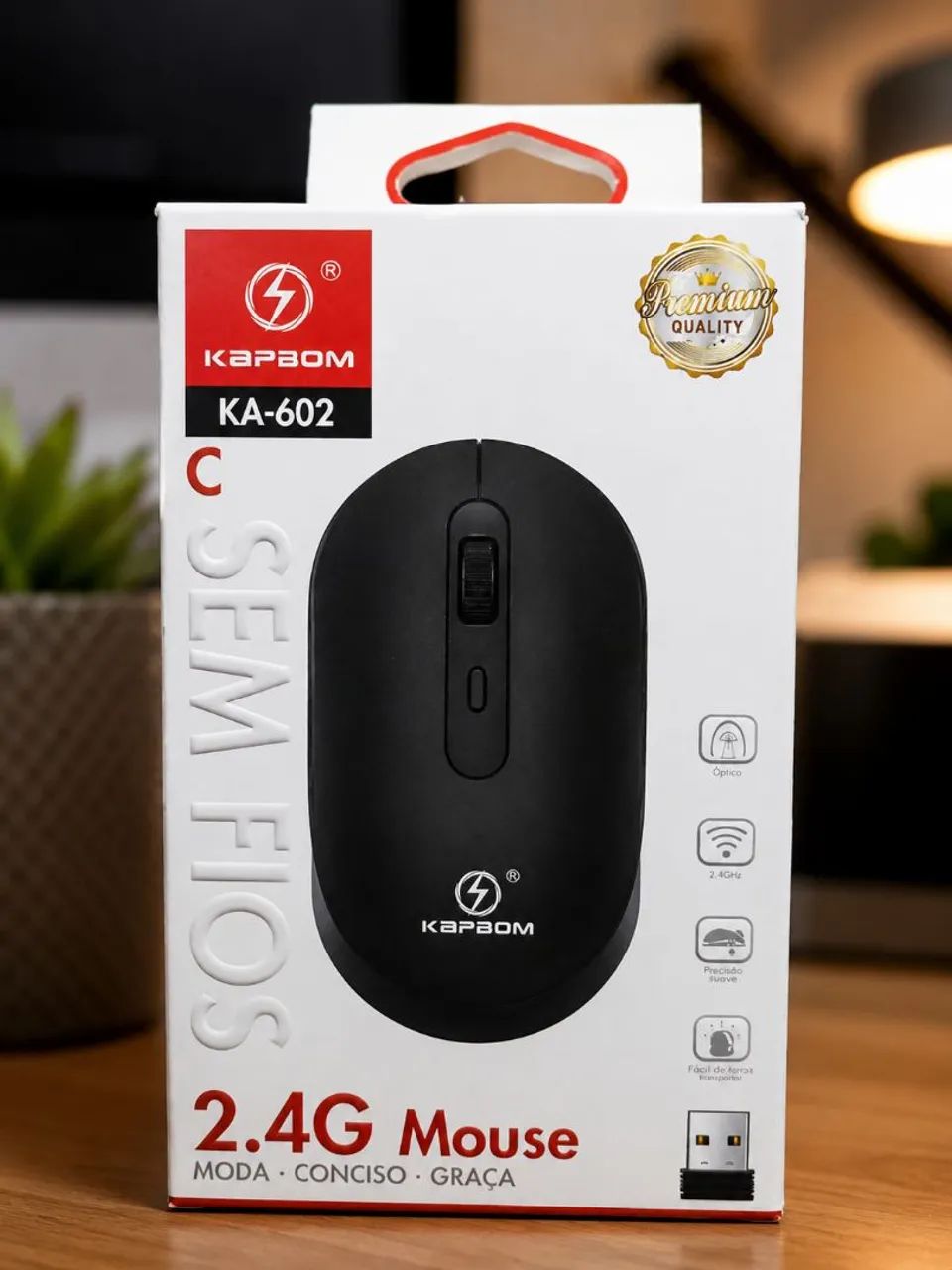 Mouse Sem Fio 2.4G KAPBOM KA-602C - Foto 3