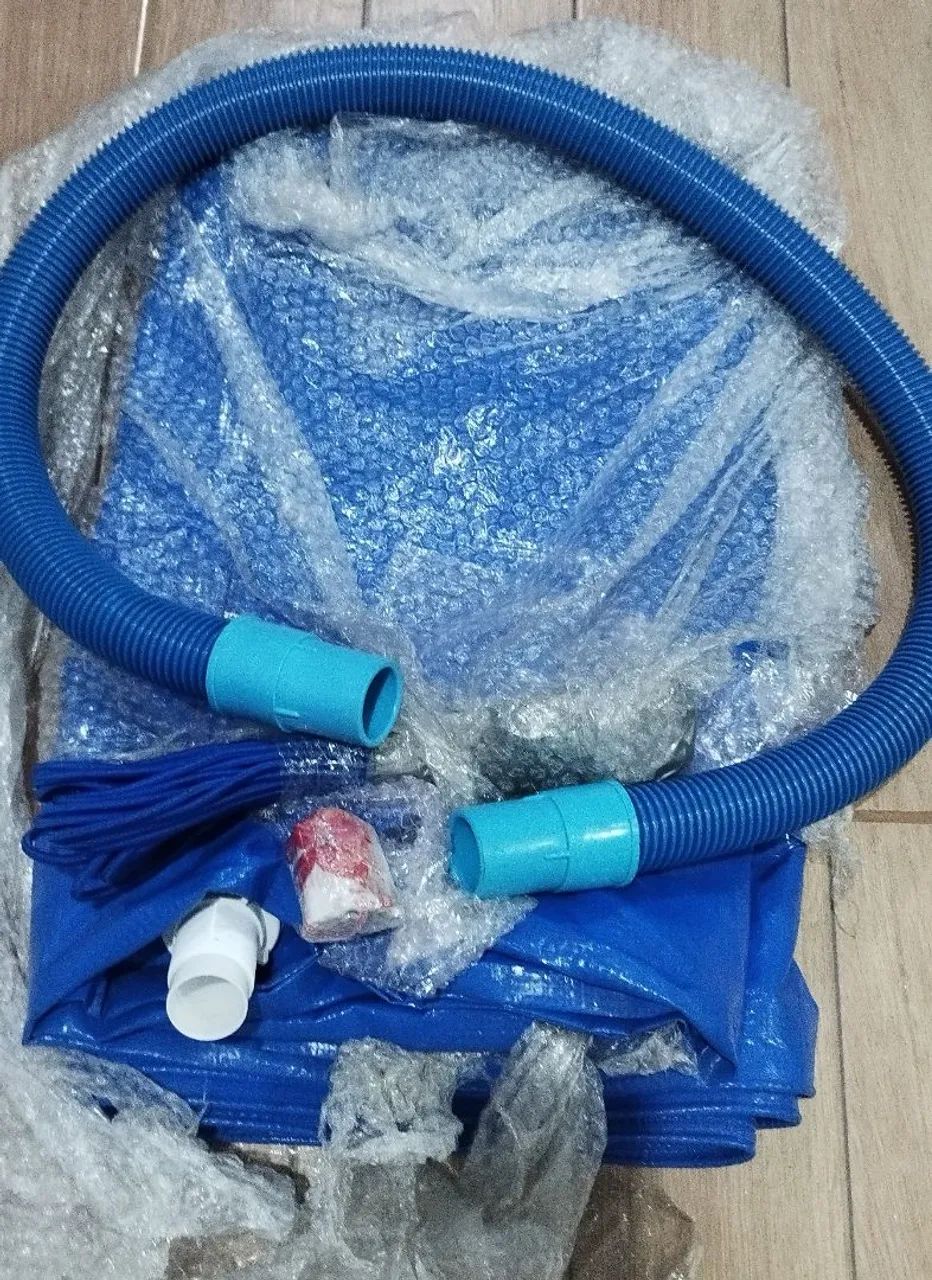 Capa de proteção para piscina.