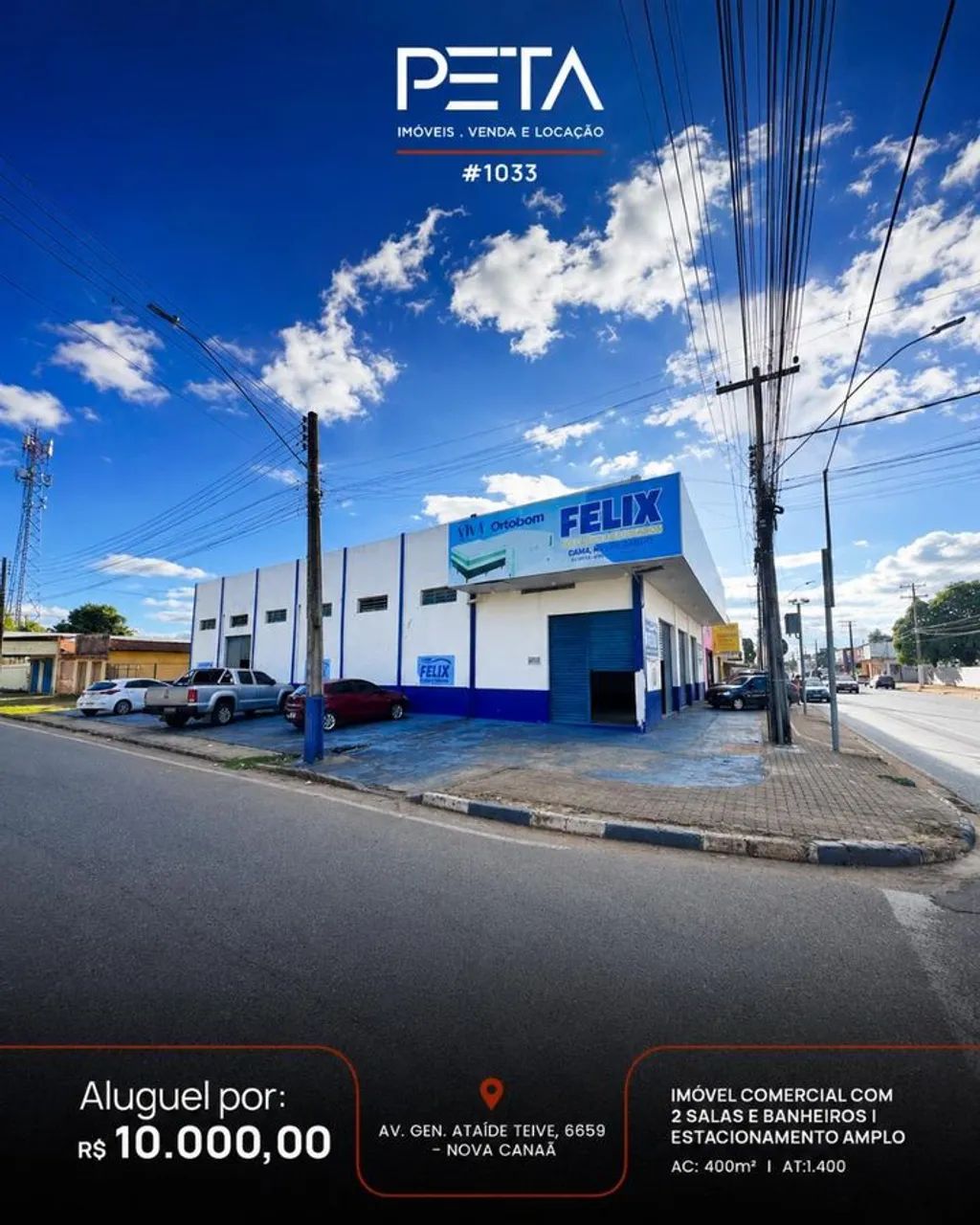 Prédio comercial com 400 m² + 1000 m² de terreno
