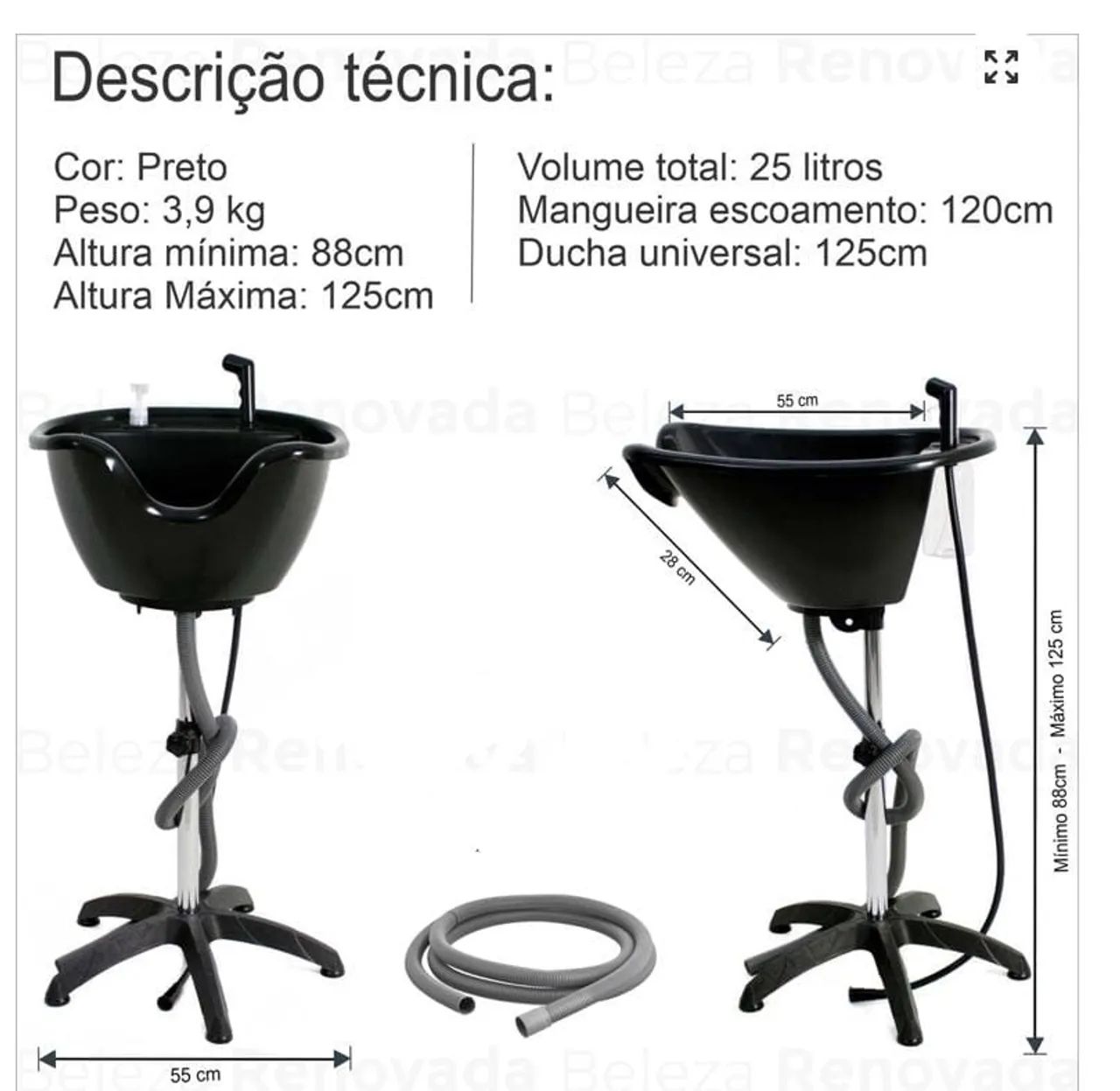 Lavatório de cabelo portátil . Novinho ! - Foto 4
