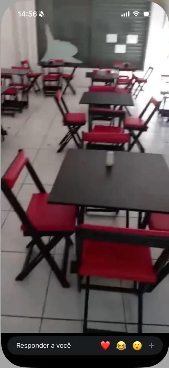 Conjunto 4 cadeiras dobráveis estofadas + mesa 70x70 - Foto 3