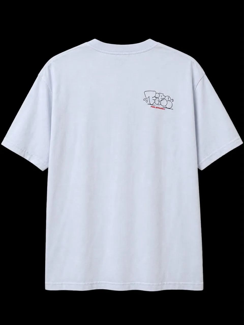 Camiseta Básica Fire Cartoon Letters