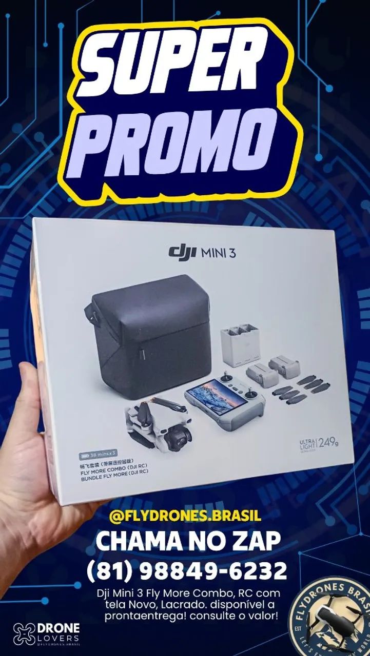 Dji Mini 3 Fly More Combo - Novo, Lacrado!
