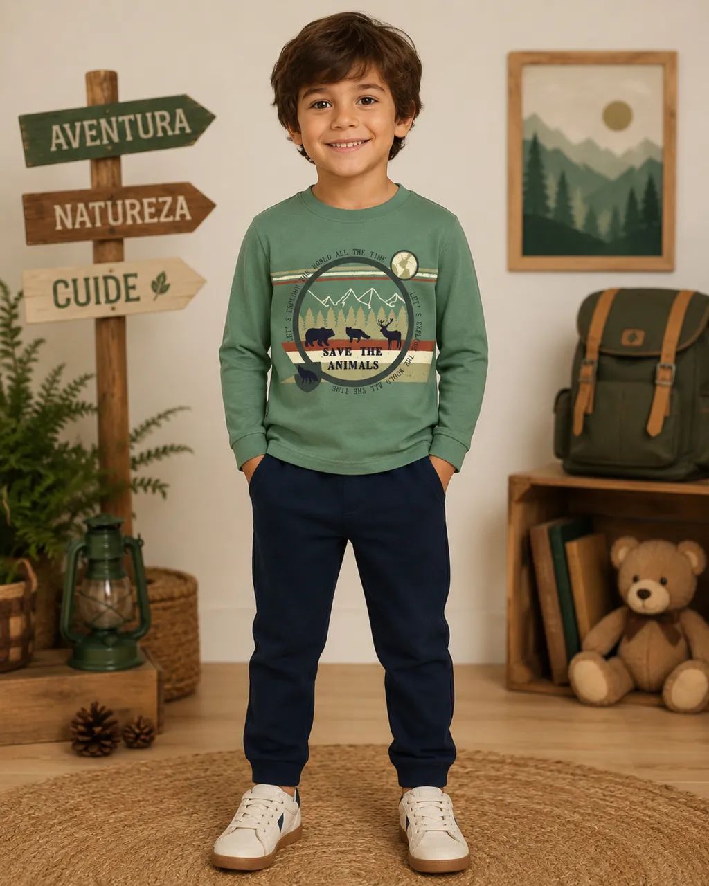 Conjunto moleton para meninos e moletom - 6 e 8 anos - Foto 3
