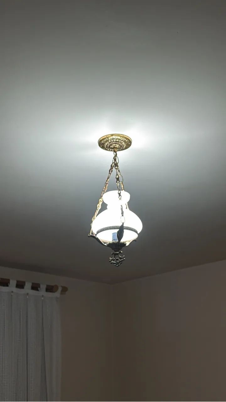 Lustre Retrô Antigo + Abajur combinando  - Foto 2