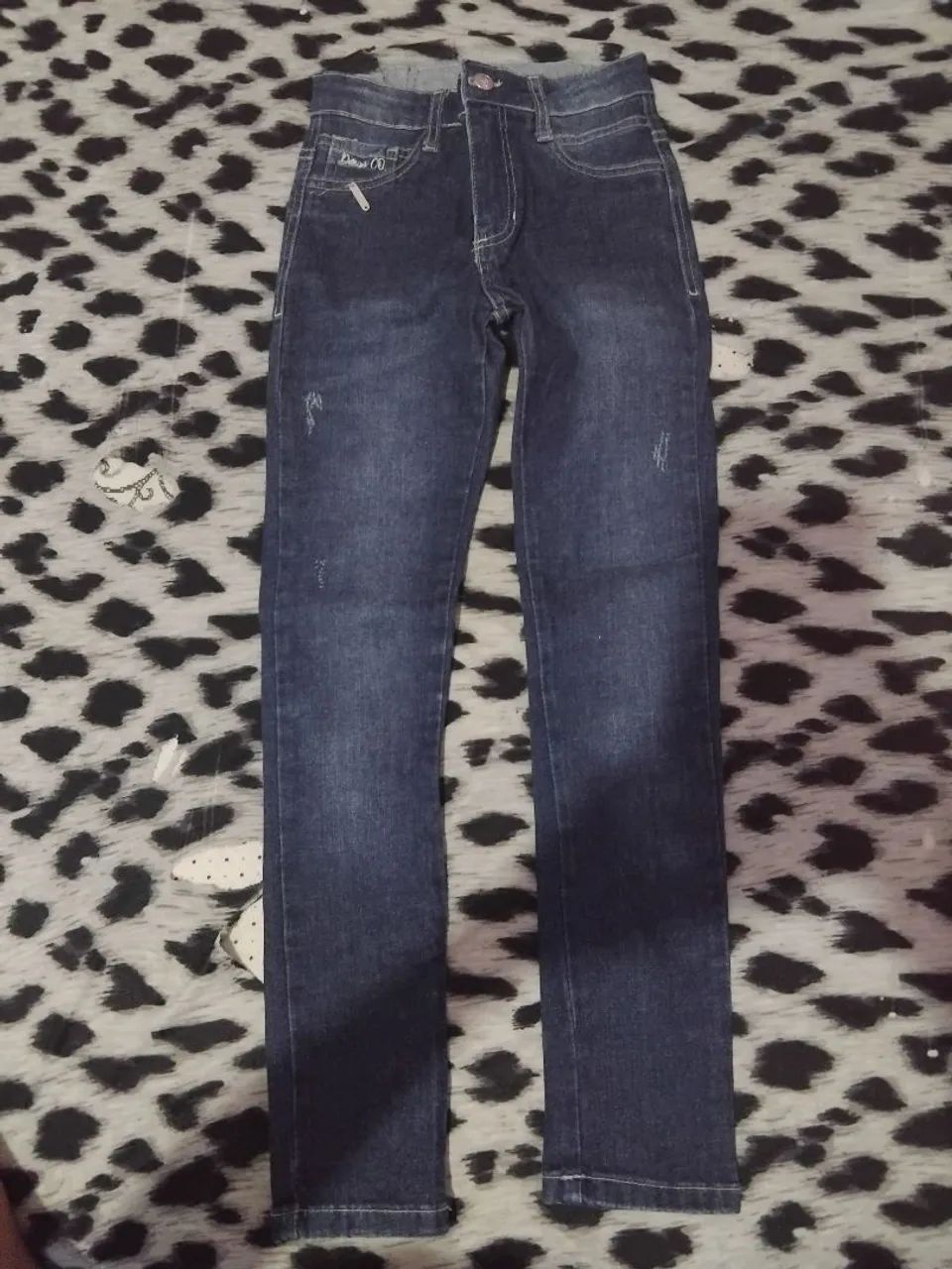 Calça jeans infantil feminina 9-10 anos