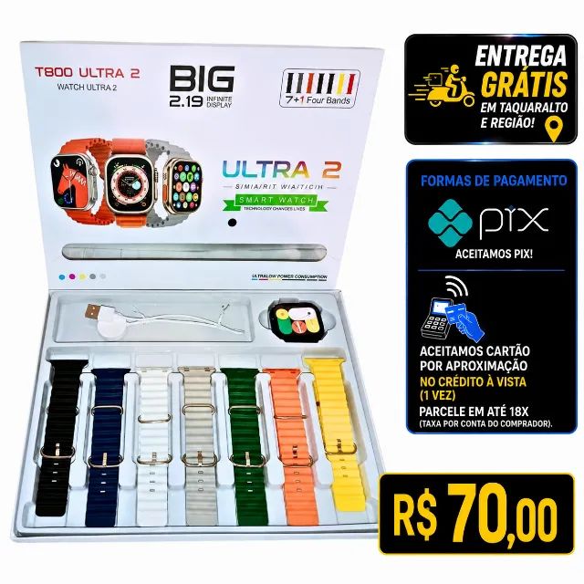 Relógios Smartwatch Com 1 Pulseira e 7 Pulseiras - Foto 4