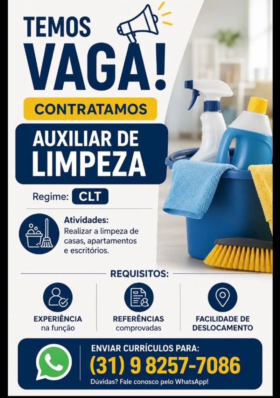 Auxiliar de Limpeza - Diarista