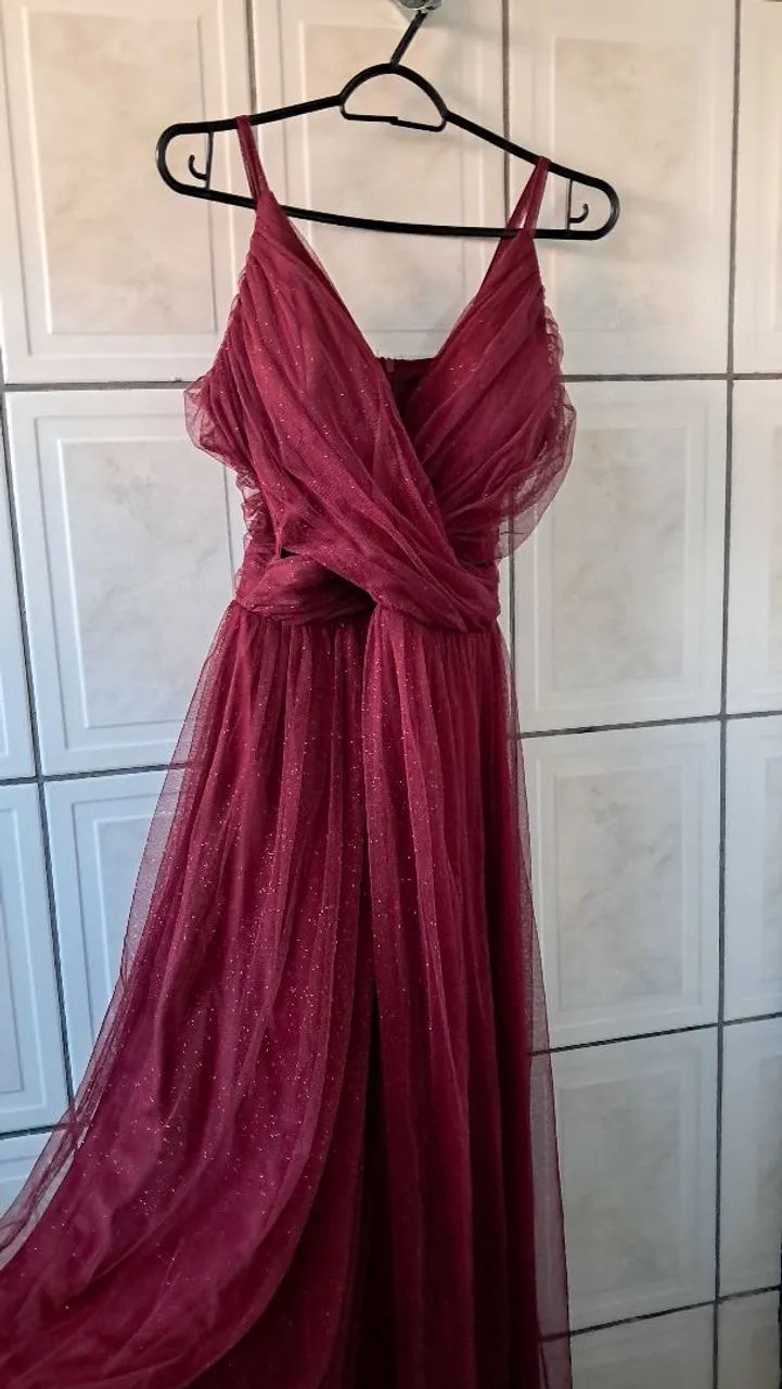 Vestido de Festa Vinho/marsala P